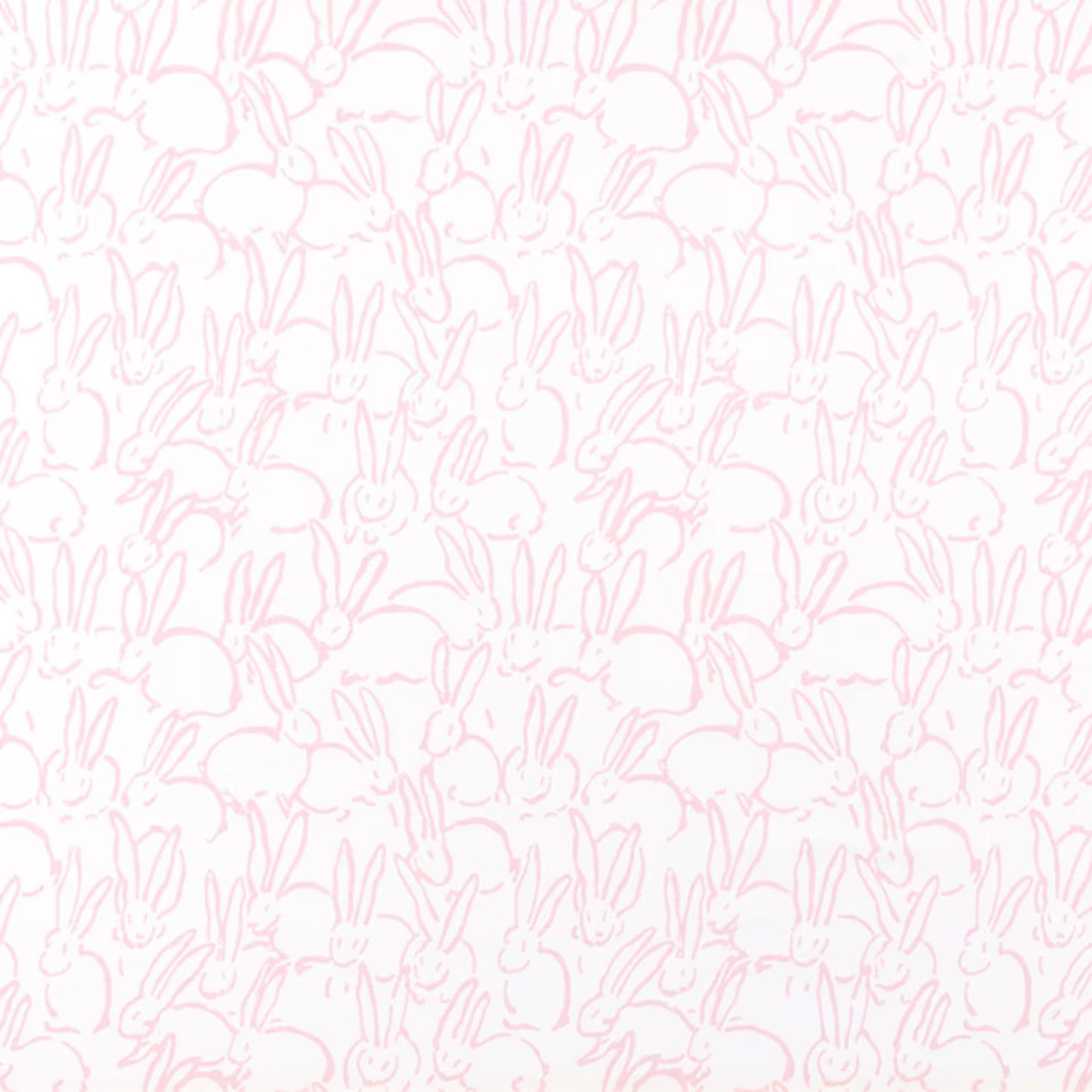 PINK Bunny Print Fabric Pastel Nursery Decor Soft Color DIY Sewing Material Custom Baby Shower Favor Basket Lining Project Craft Making Supplies