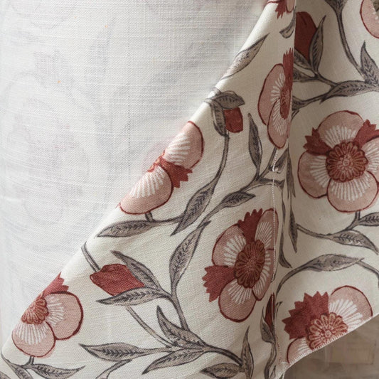 Aveline Woodrose Dusty Rose Floral Fabric- Vintage-Inspired Decorative Textile