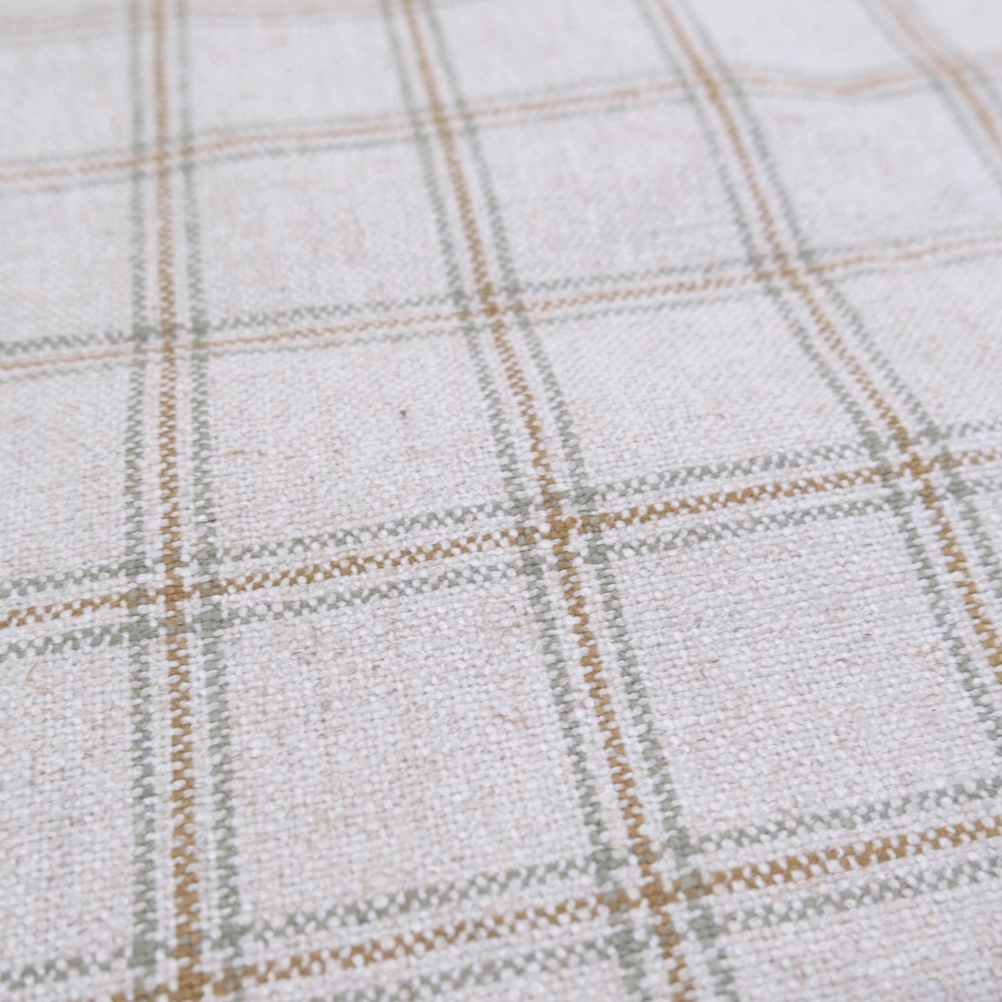 Windowpane Fabric by the Yard Beige