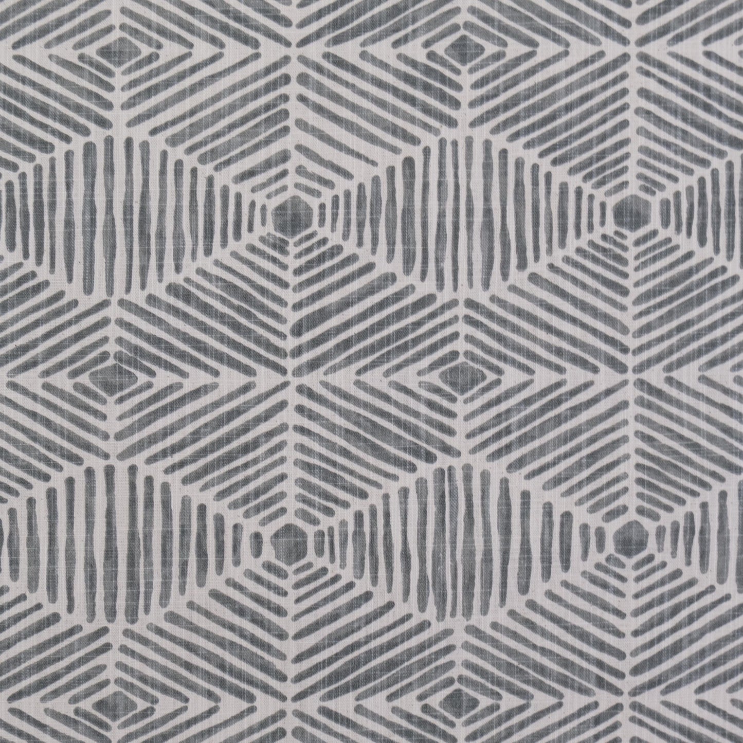 Neutral Geometric Fabric by Yard Tribal Block Print Pattern