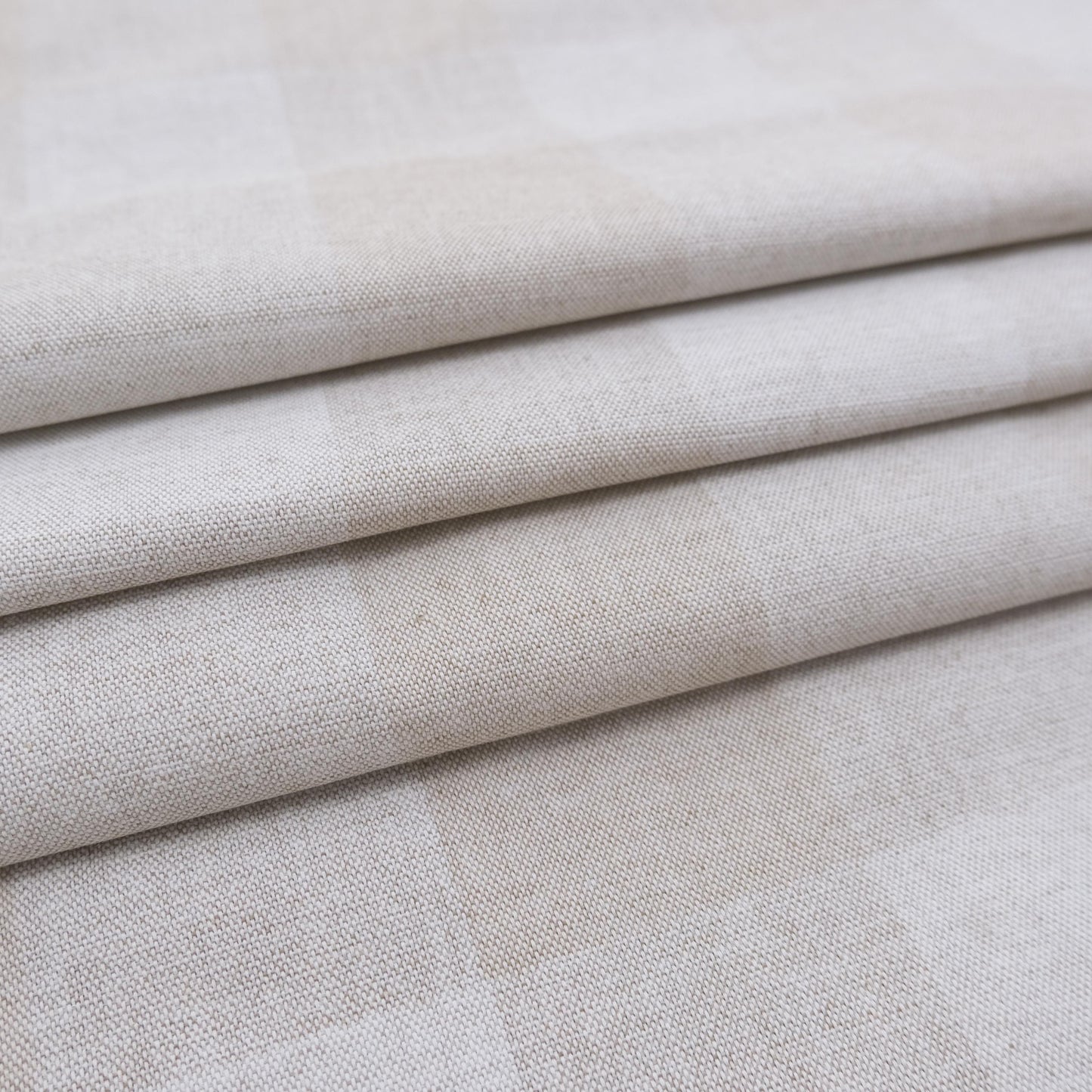 Beige Buffalo Plaid Fabric by the Yard Cotton Check Printed