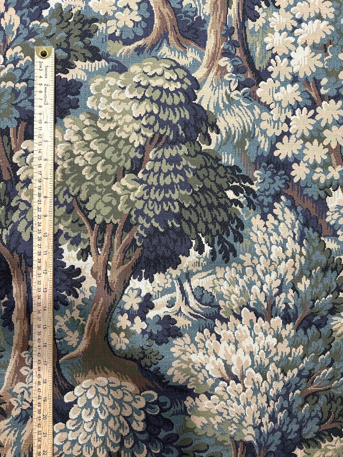 Forest Tapestry Upholstery Fabric- Scenic Woodland Woven Material