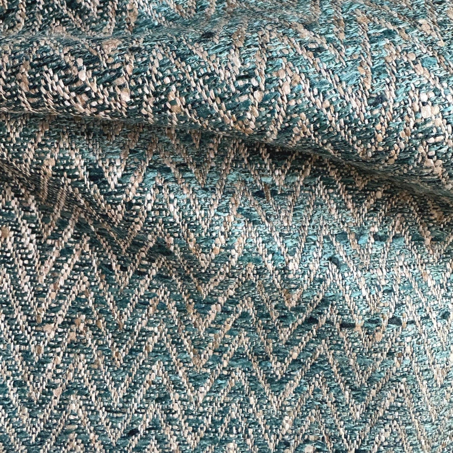 Emerald Green Fabric Herringbone Pattern Textured Small Scale Jewel Tone Deep Forest Green Textile by Yard Home Decor Chair Upholstery