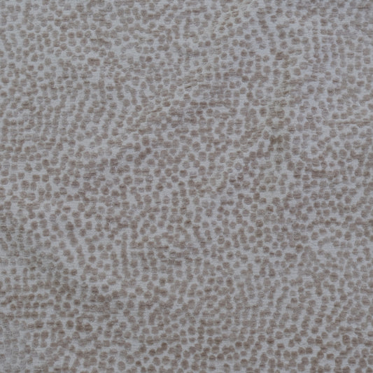 Taupe Polka Dot Chenille Upholstery Fabric – Plush Textured Fabric by the Yard
