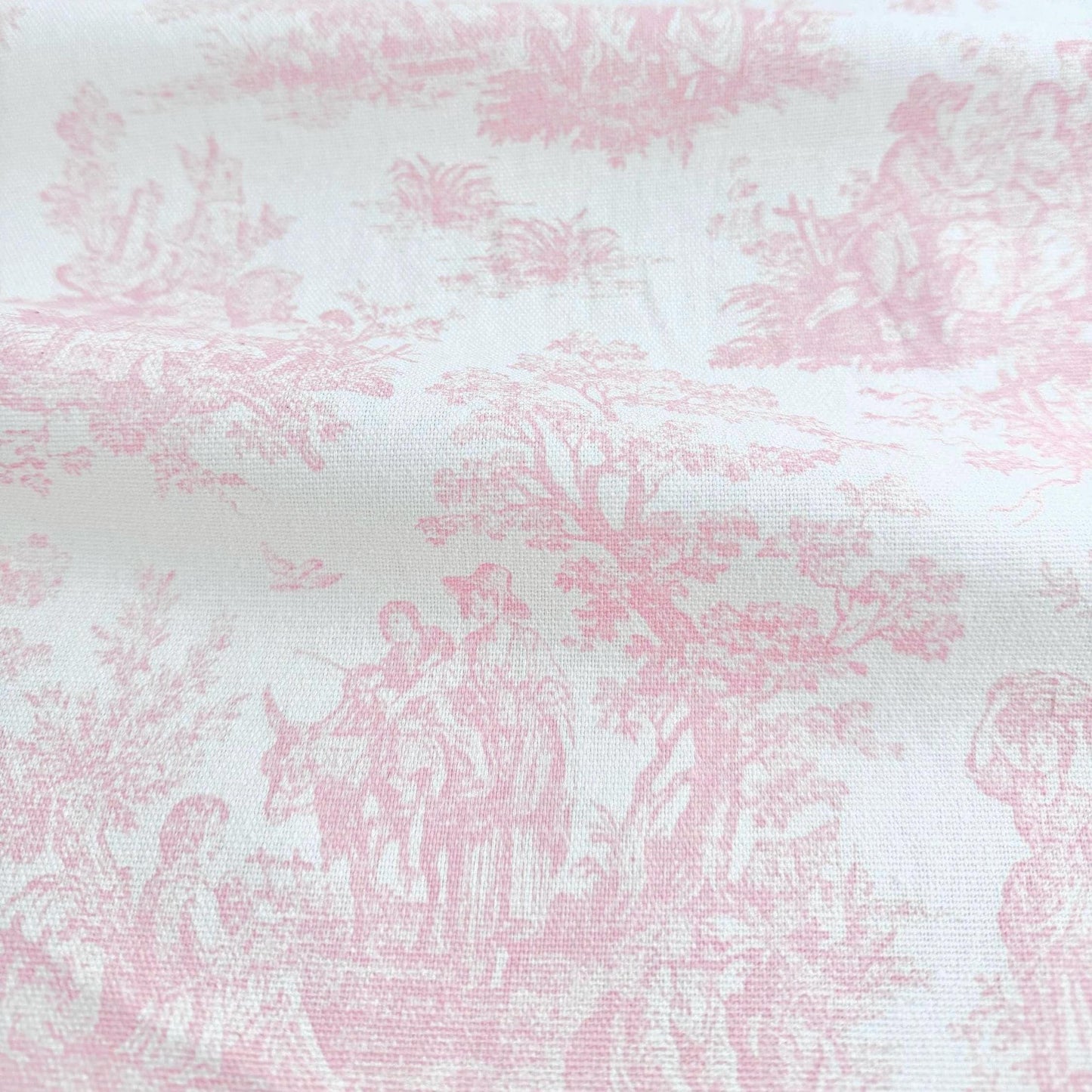 Pastel Toile Fabric French Provincial Craft Making Material Scenic Vintage Style DIY Sewing for Home Projects Custom Special Gift Wrap Idea