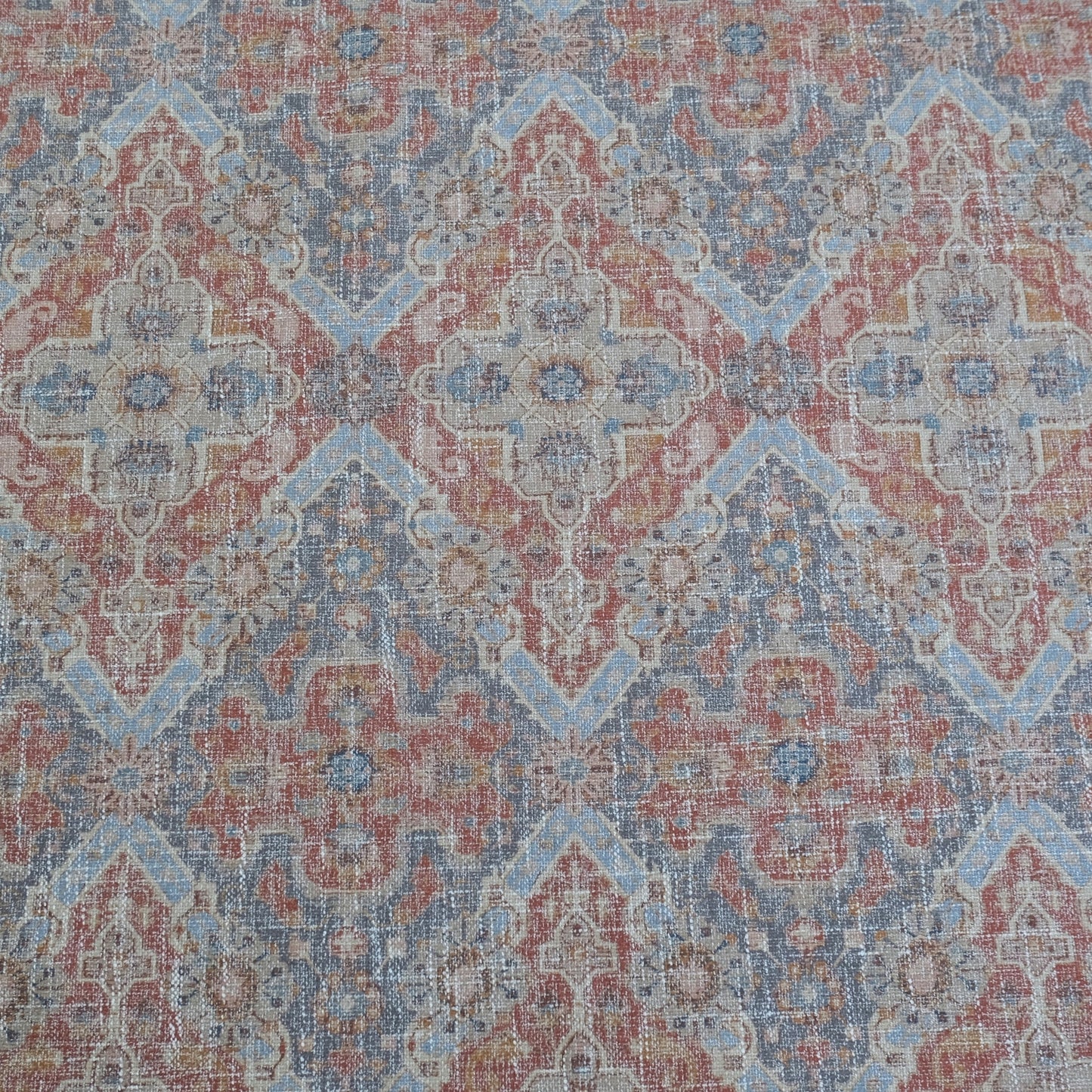 Tula Vintage Rug Bohemian Upholstery Fabric- Chenille Shabby Chic Design