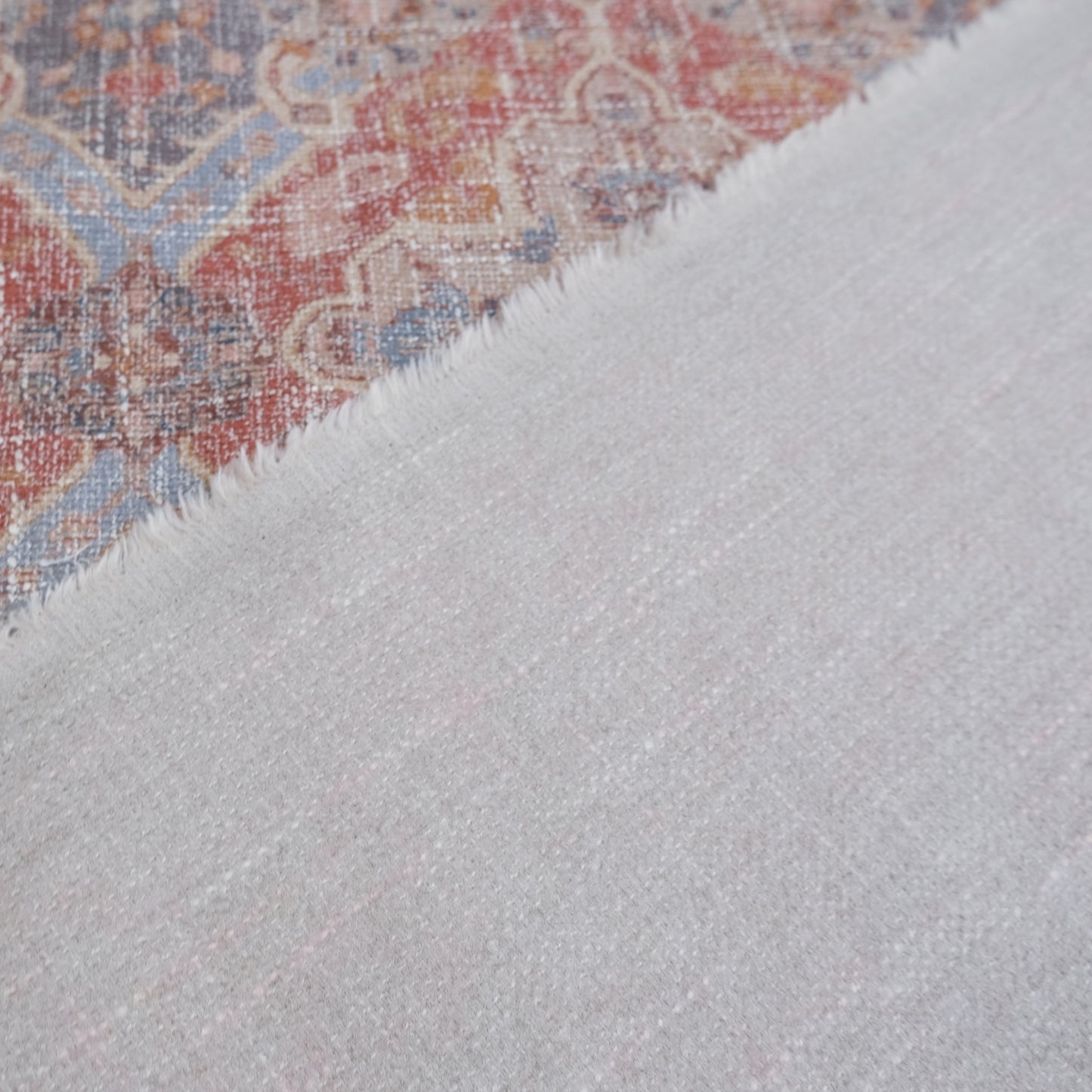 Tula Vintage Rug Bohemian Upholstery Fabric- Chenille Shabby Chic Design