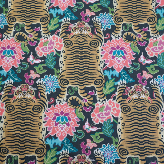 Tiger Print Chinoiserie Fabric