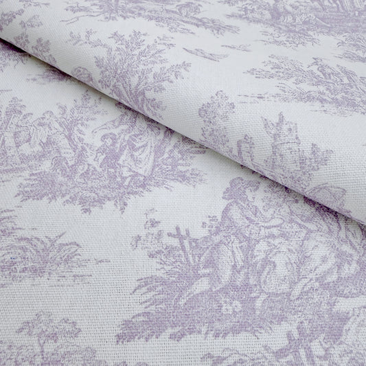 Lavender Toile Gingham Fabric Bundle Cotton Quilting Sewing Fabric Set Crafts Pillows Curtains Cottagecore Home Decor