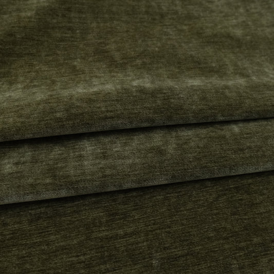 Olive Chenille Upholstery Fabric by the Yard