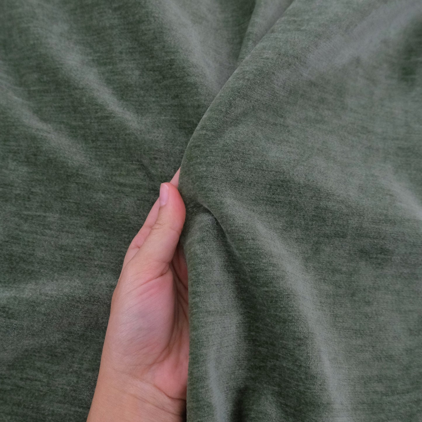 Sage Green Chenille Upholstery Fabric by the Yard- Soft Textured Fabric for Furniture & Drapery