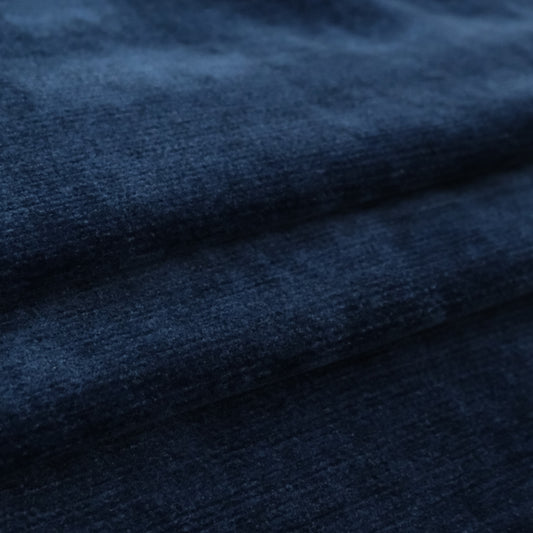 Navy Chenille Upholstery Fabric by the Yard