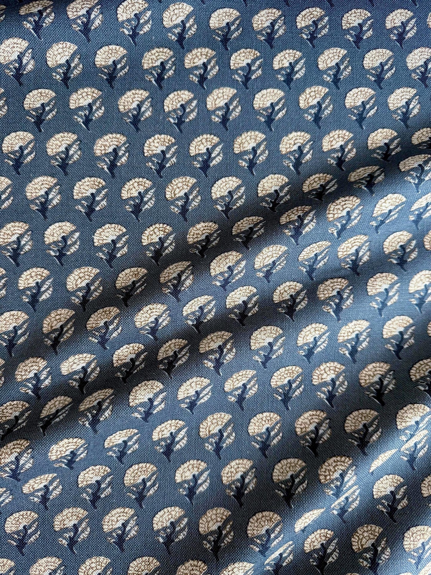 Small Blue Floral Cotton Fabric – Ditsy Print Fabric by the Yard