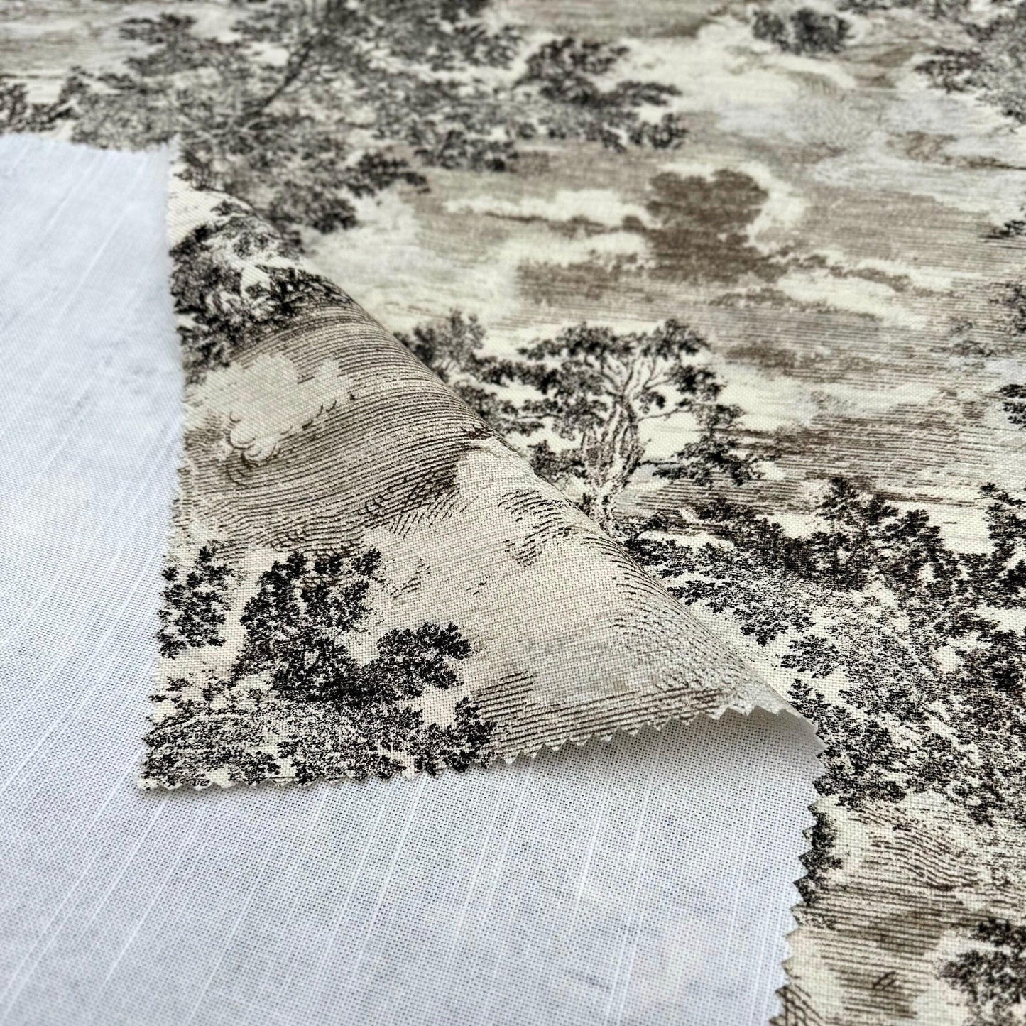 Versatile Fabric Floral Muted Foliage Tree toile print