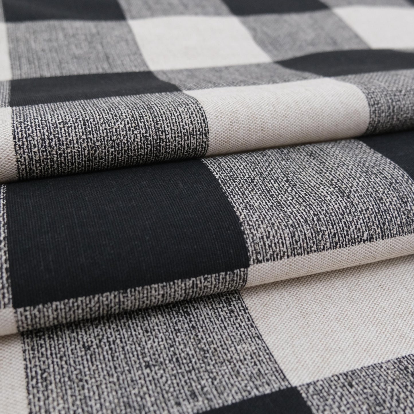Black Buffalo Check Fabric