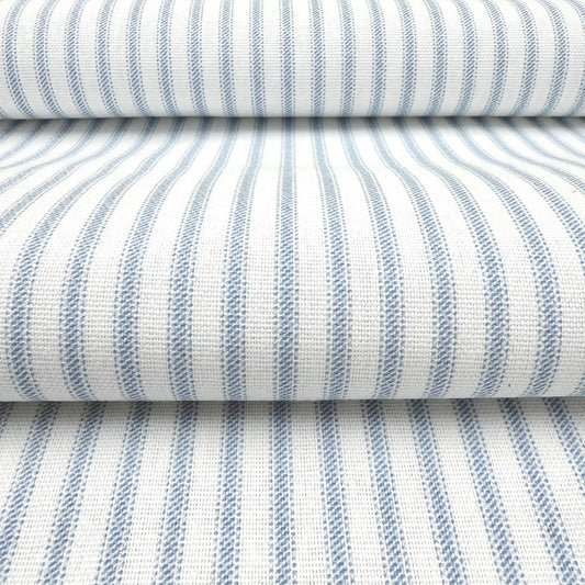 Powder Blue Toile Gingham and Stripe