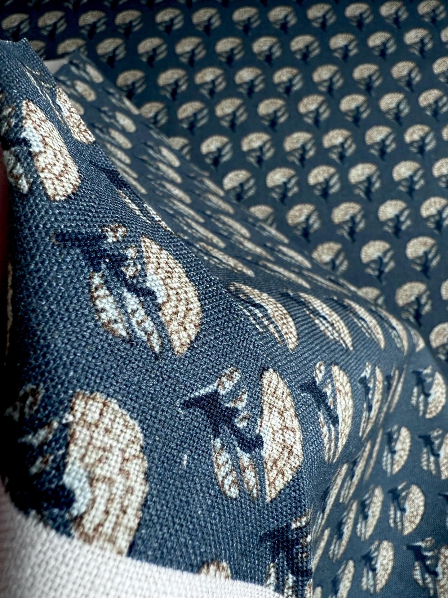 Small Blue Floral Cotton Fabric – Ditsy Print Fabric by the Yard