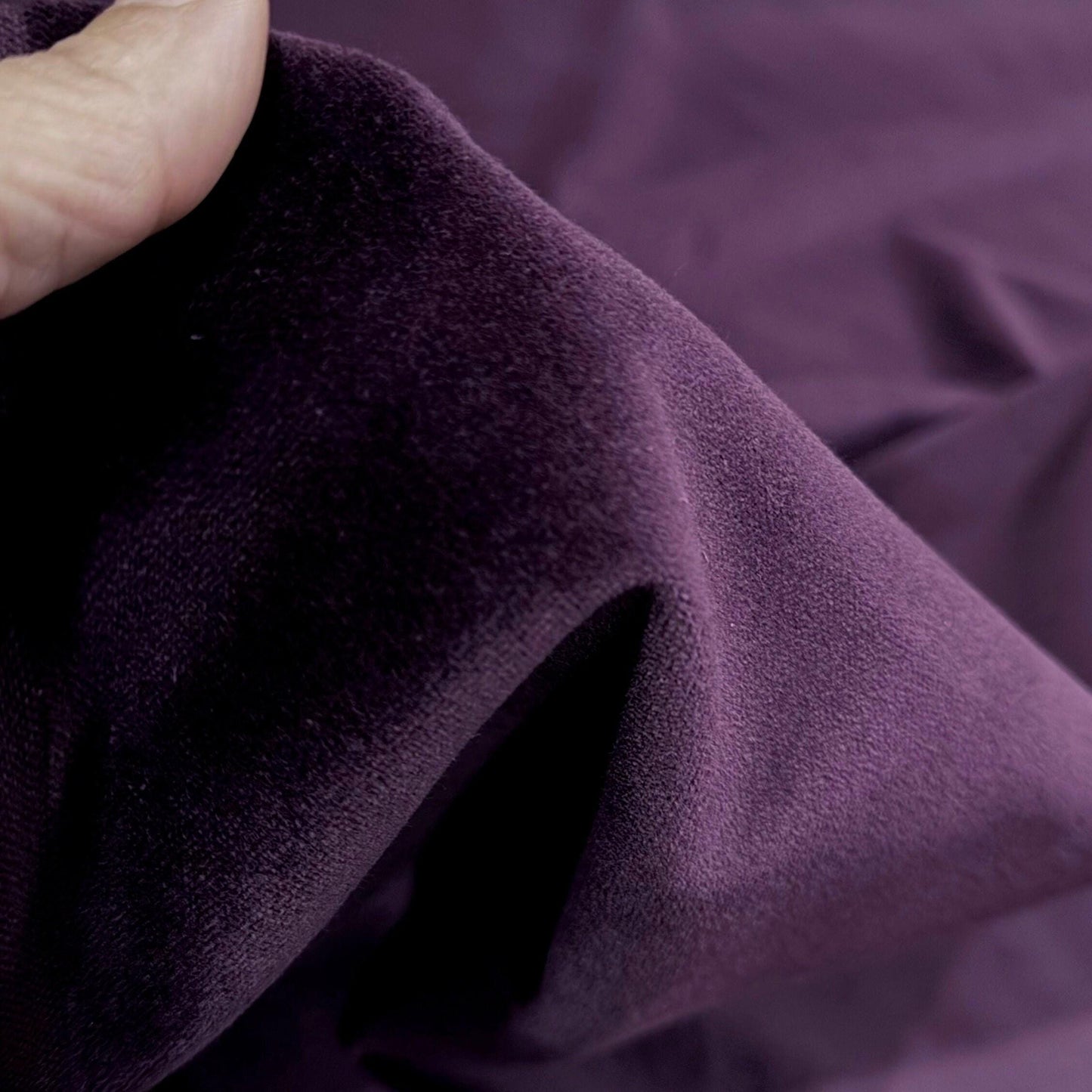 Velveteen Eggplant Fabric Plum Velvet