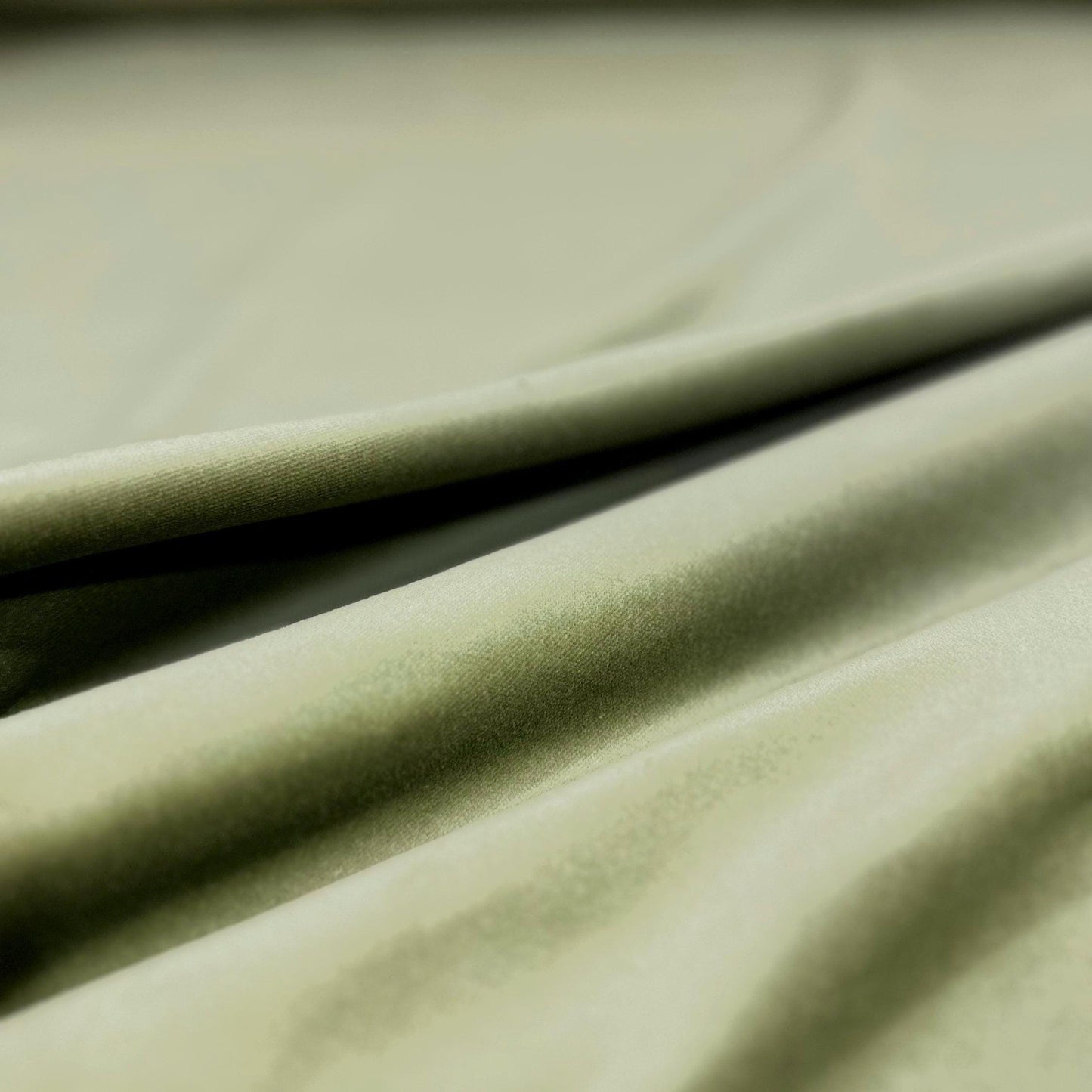 Sage green cotton velvet fabric by the yard. Soft velvet textiles for pillows and crafts.