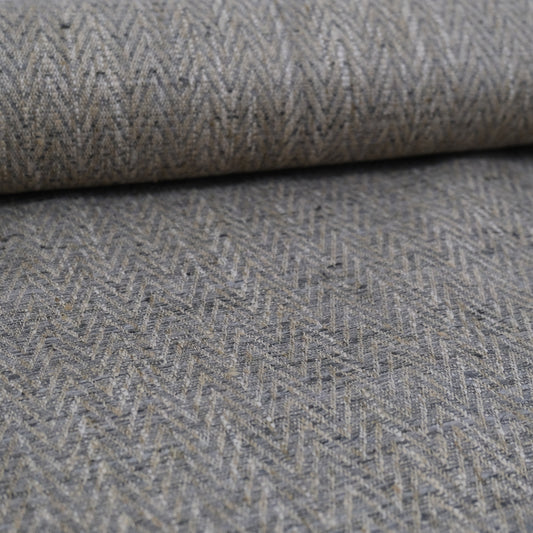 Mocha Herringbone Zigzag Upholstery Fabric – Recycled Brown Coffee Upholstery by the Yard