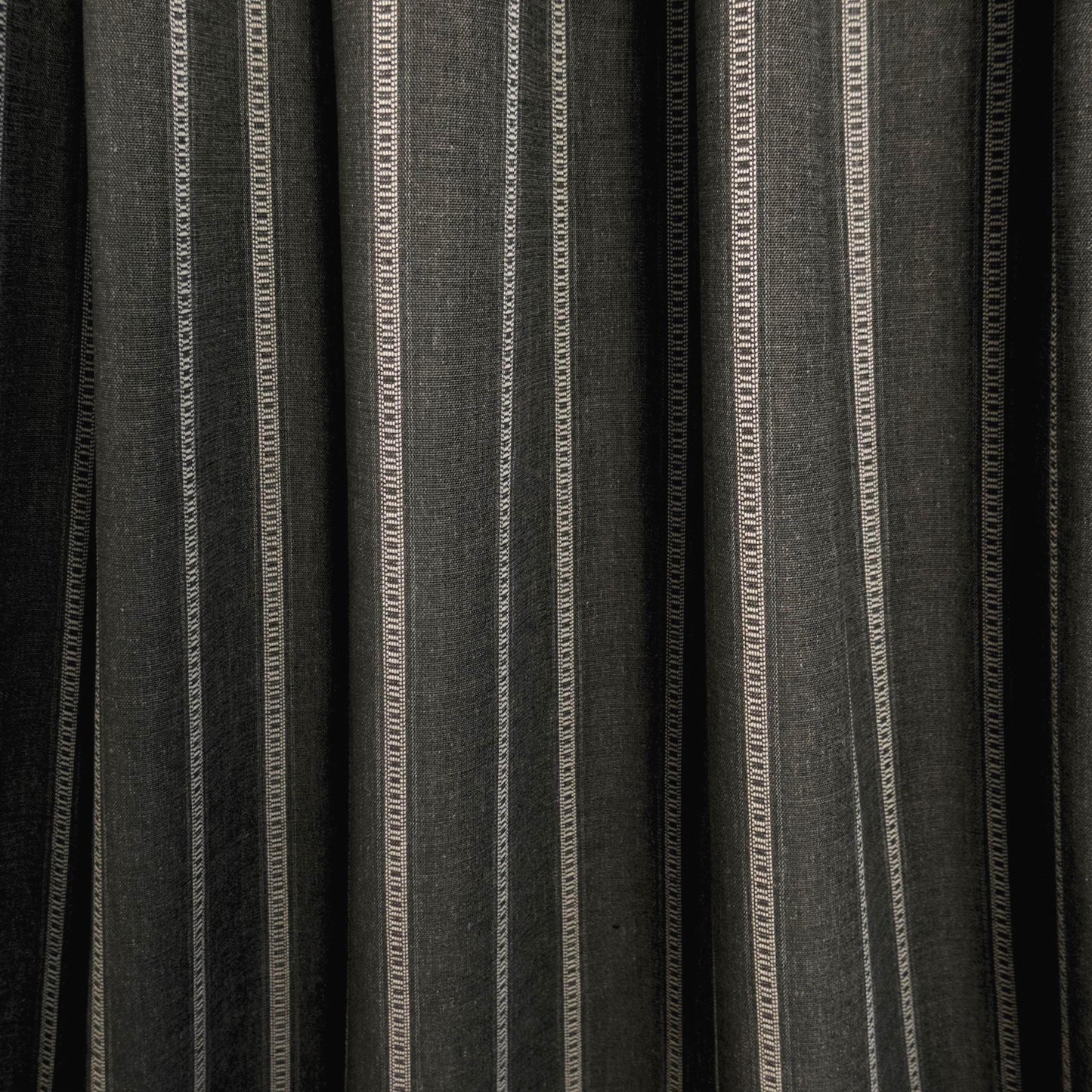 Brown Stripe Upholstery Fabric Large Scale Woven