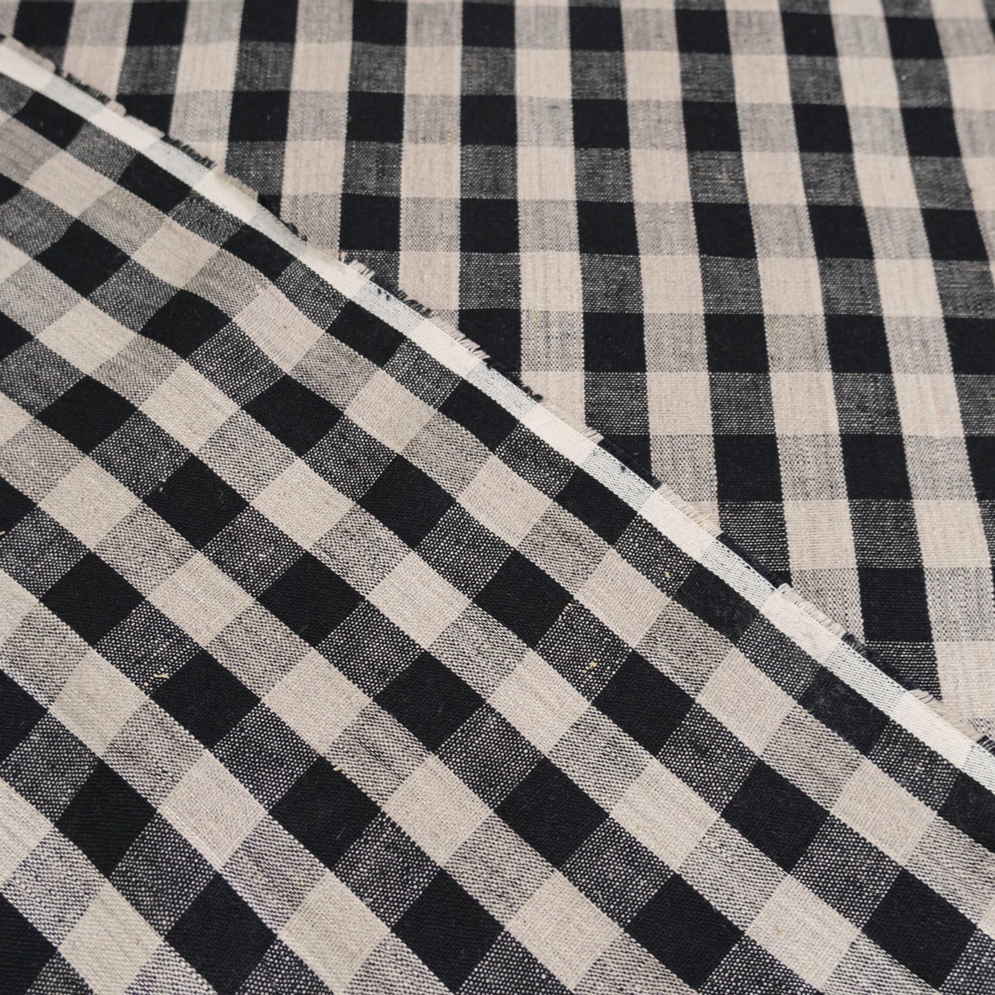 Back of Gingham Patterned fabric Decor Textile Dark Moody Style