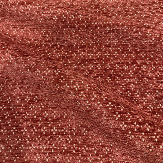 Fabric Small Scale Cut Velvet Yardage Burnt Sienna