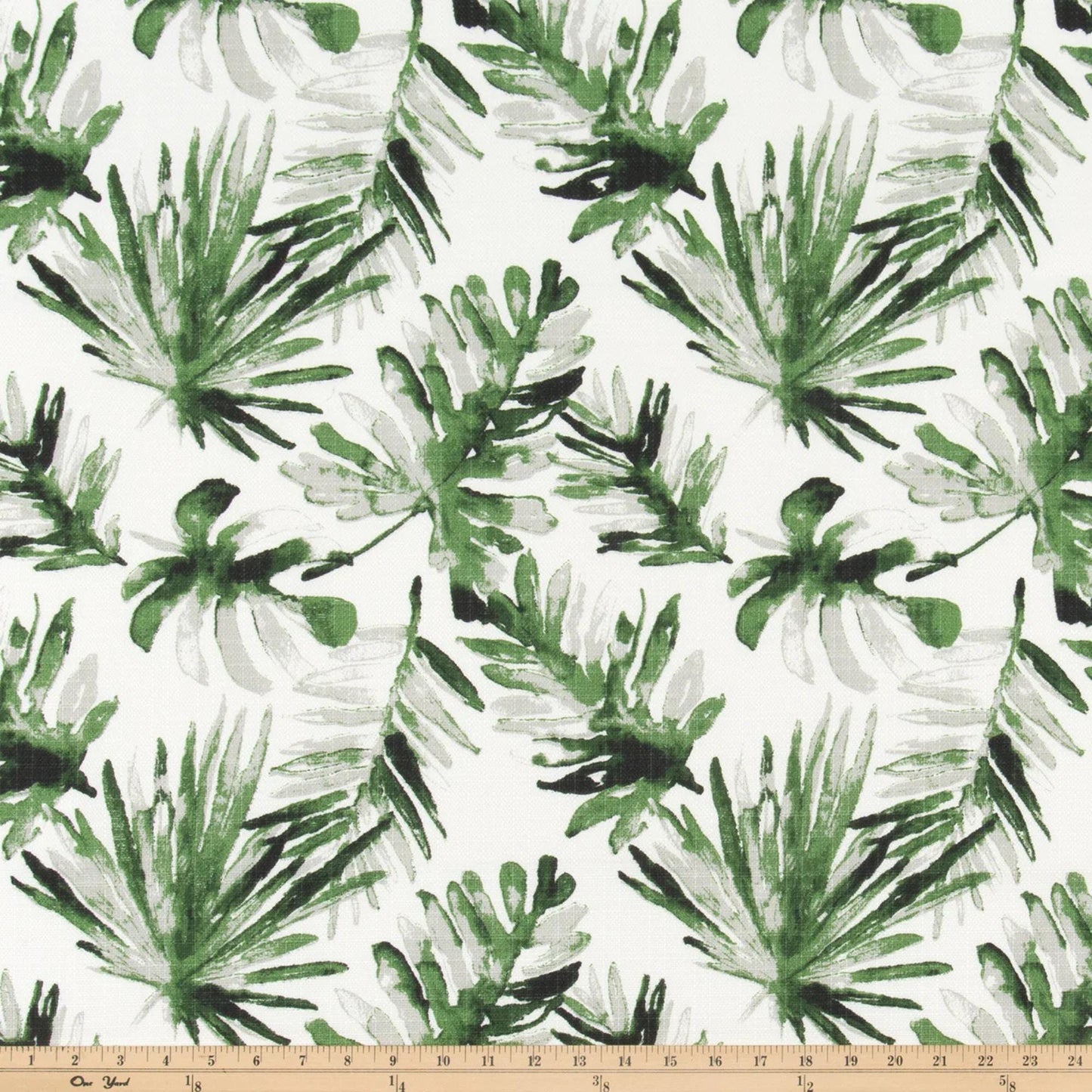 a white background with green leaves on it