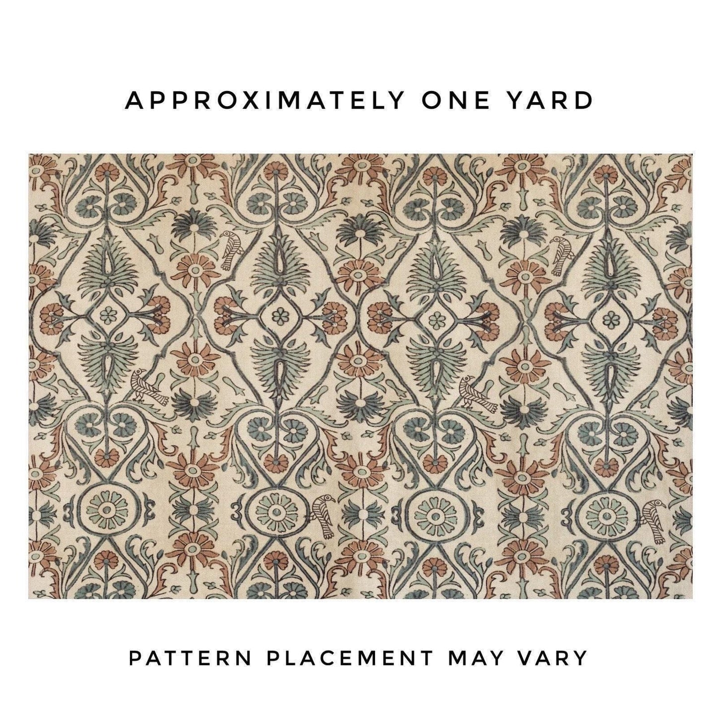 block print upholstery fabric whimsical pattern