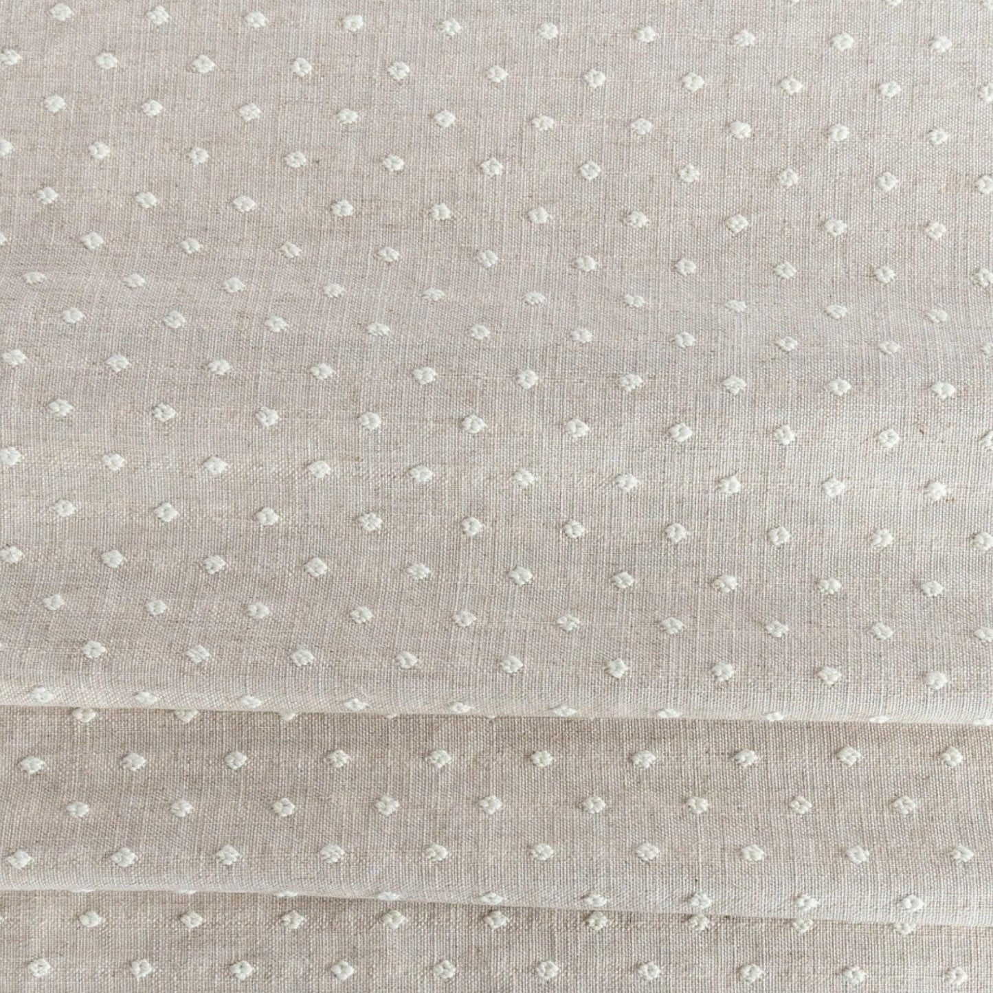 Textured Linen Blend Beige Fabric