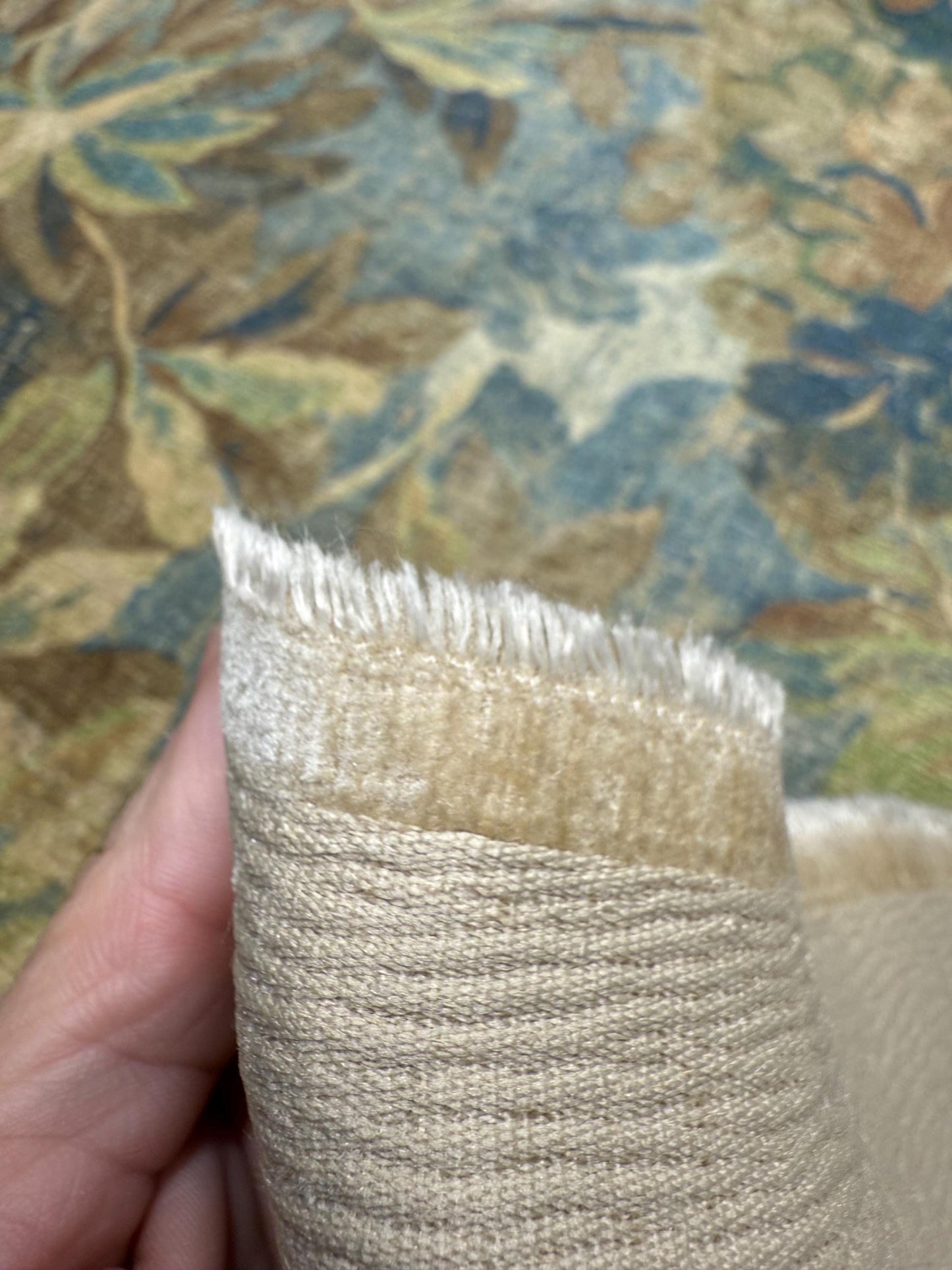 Verdana Mocha Botanical Upholstery Fabric- Vintage Inspired Design