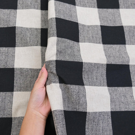 Black Buffalo Check Fabric