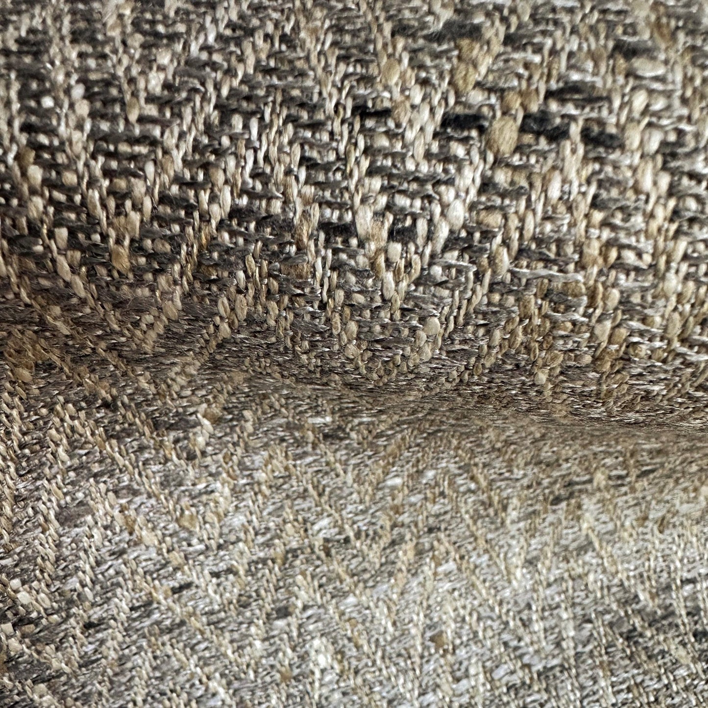 Mocha Herringbone Zigzag Upholstery Fabric – Recycled Brown Coffee Upholstery by the Yard