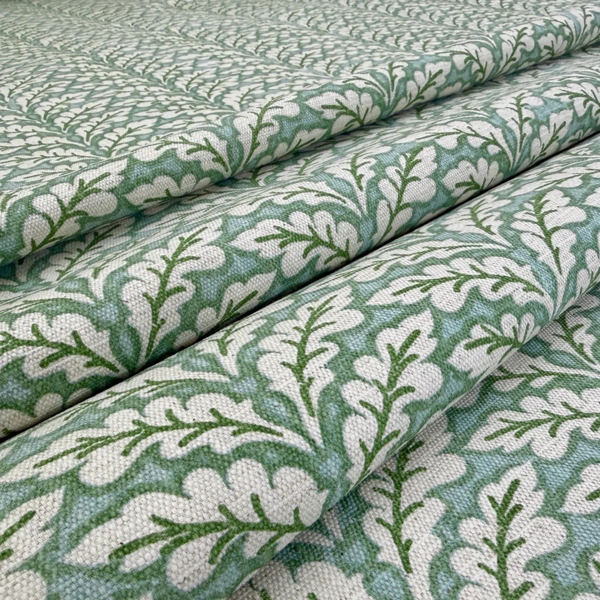 Curated visual reference: Gallery Detail: Green Botanical Pattern Fabric By The Yard