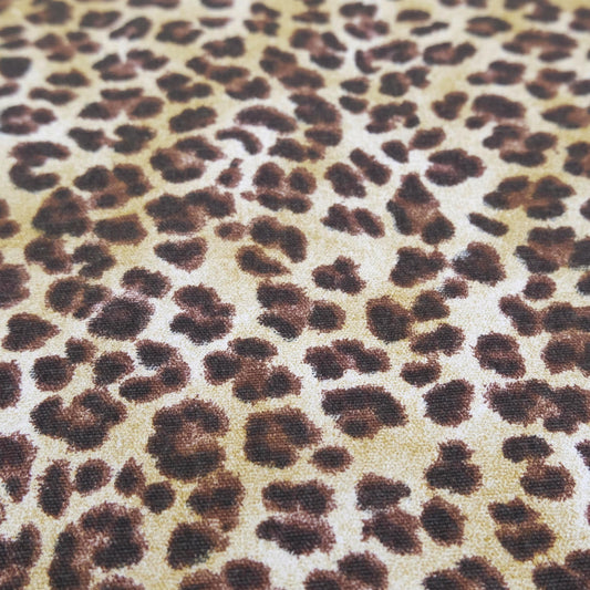 Leopard Skin Print Fabric by the Yard Brown Cotton Home DIY Project Sewing Material for Tote Bag Cheetah Pattern FBY Animal Skin Neutral