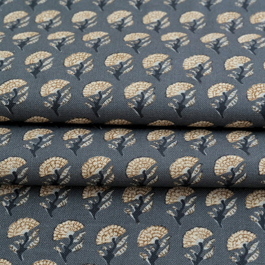 Small Blue Floral Cotton Fabric – Ditsy Print Fabric by the Yard