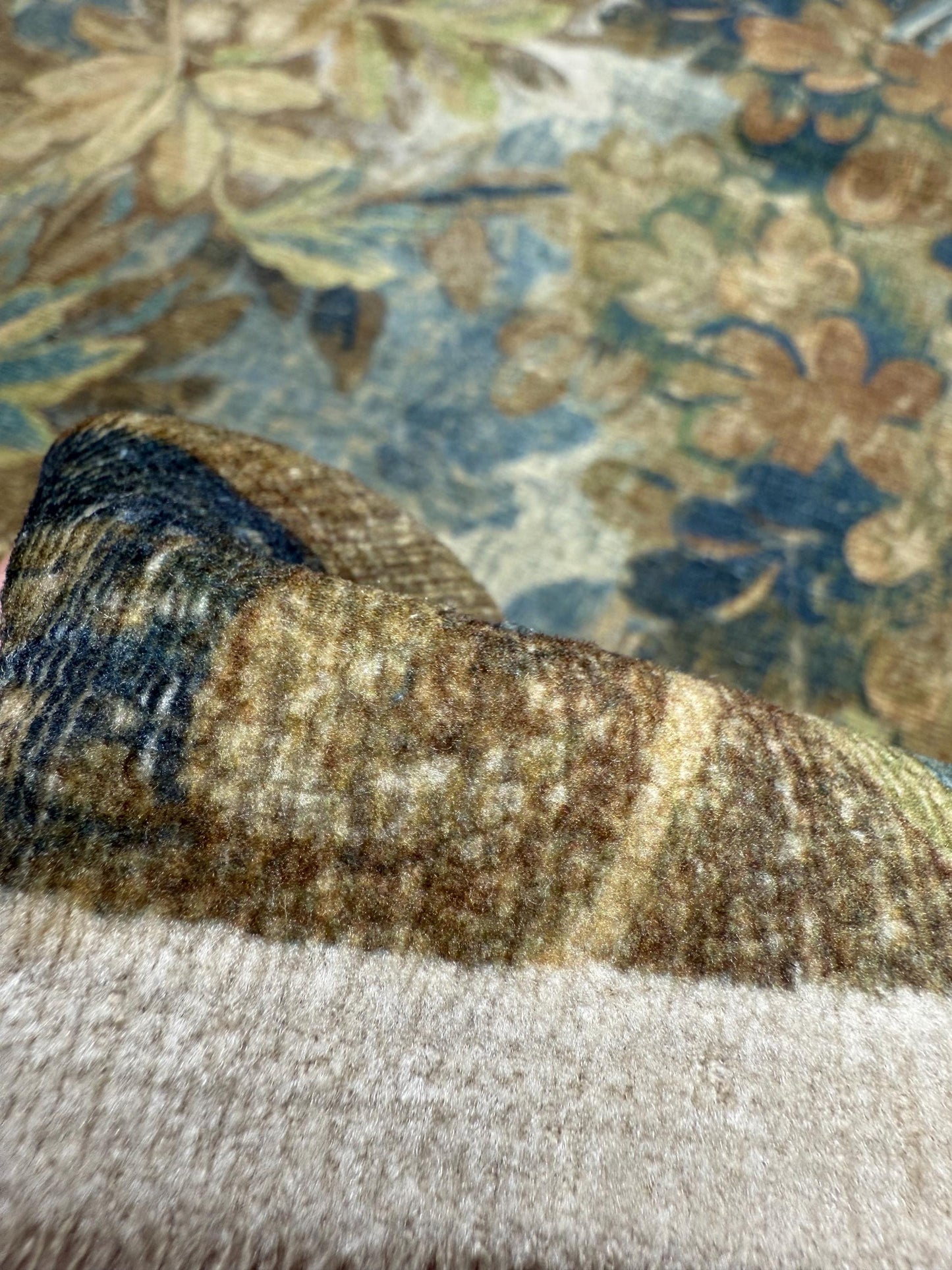 Verdana Mocha Botanical Upholstery Fabric- Vintage Inspired Design