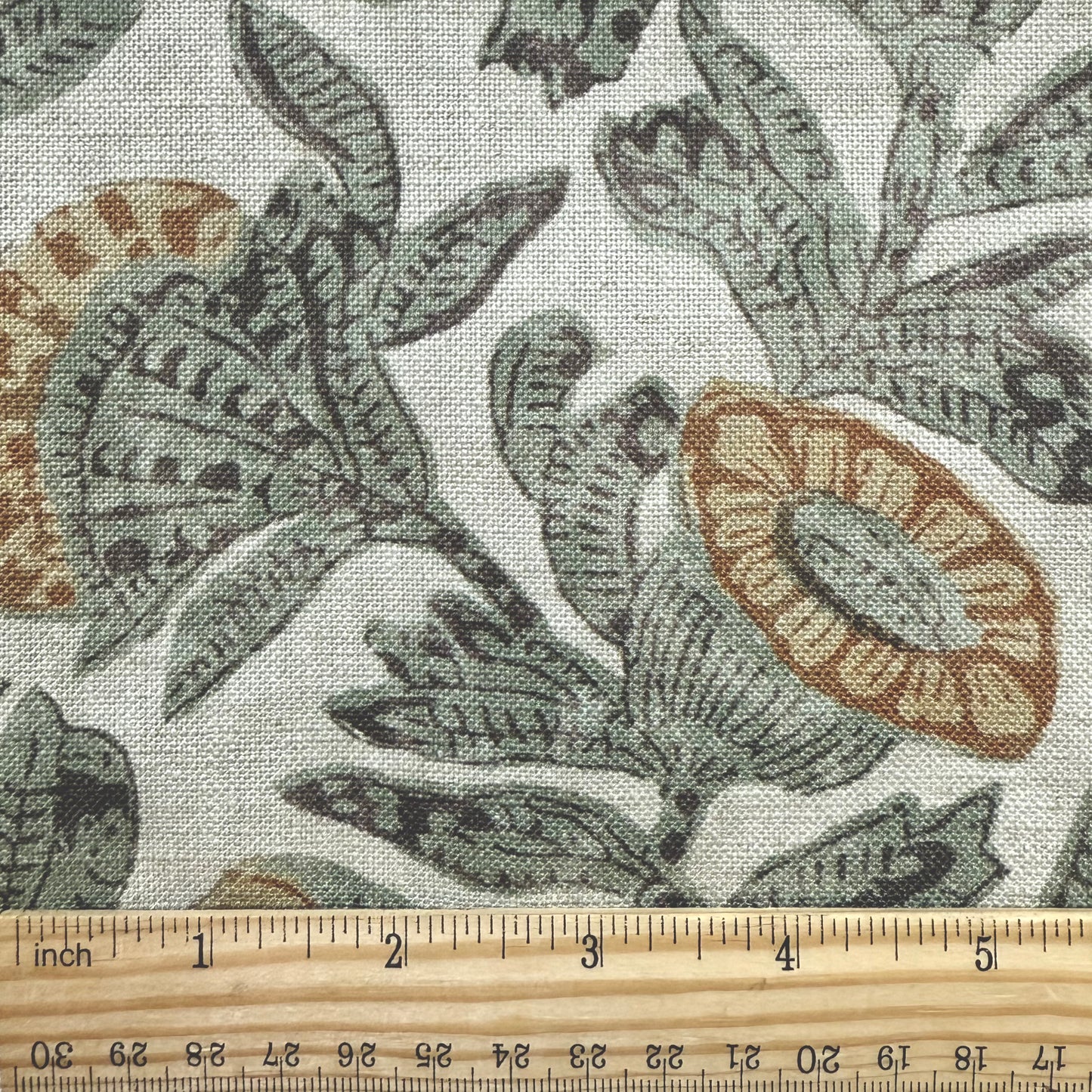 Muted Sage Large Floral Cotton Fabric – Oversized Botanical Print by the Yard