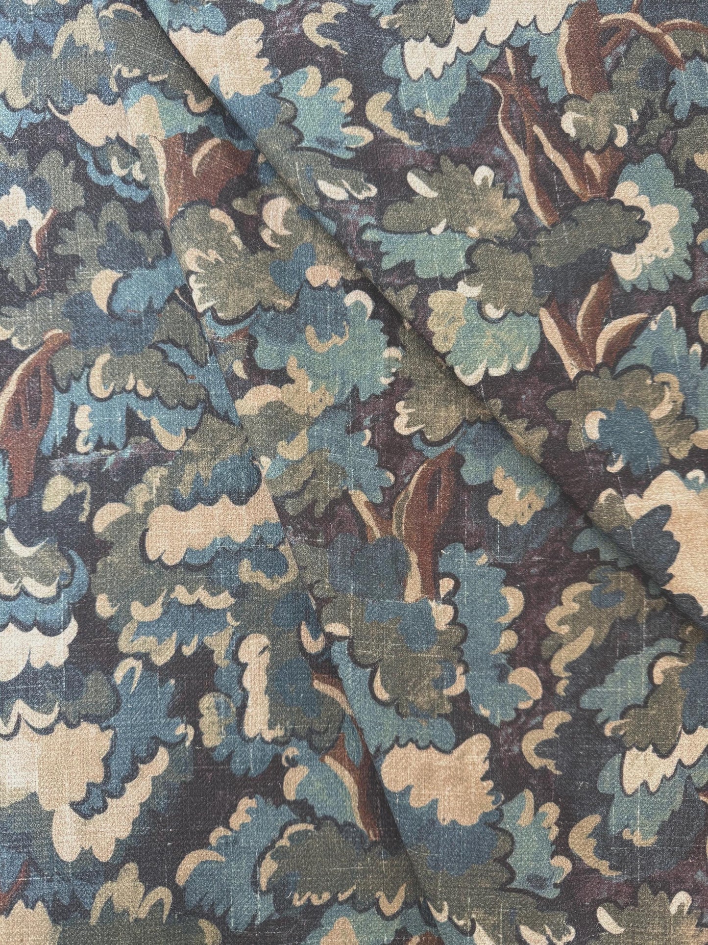 Green Canopy Woodland Camouflage Fabric Lightweight Forest Print