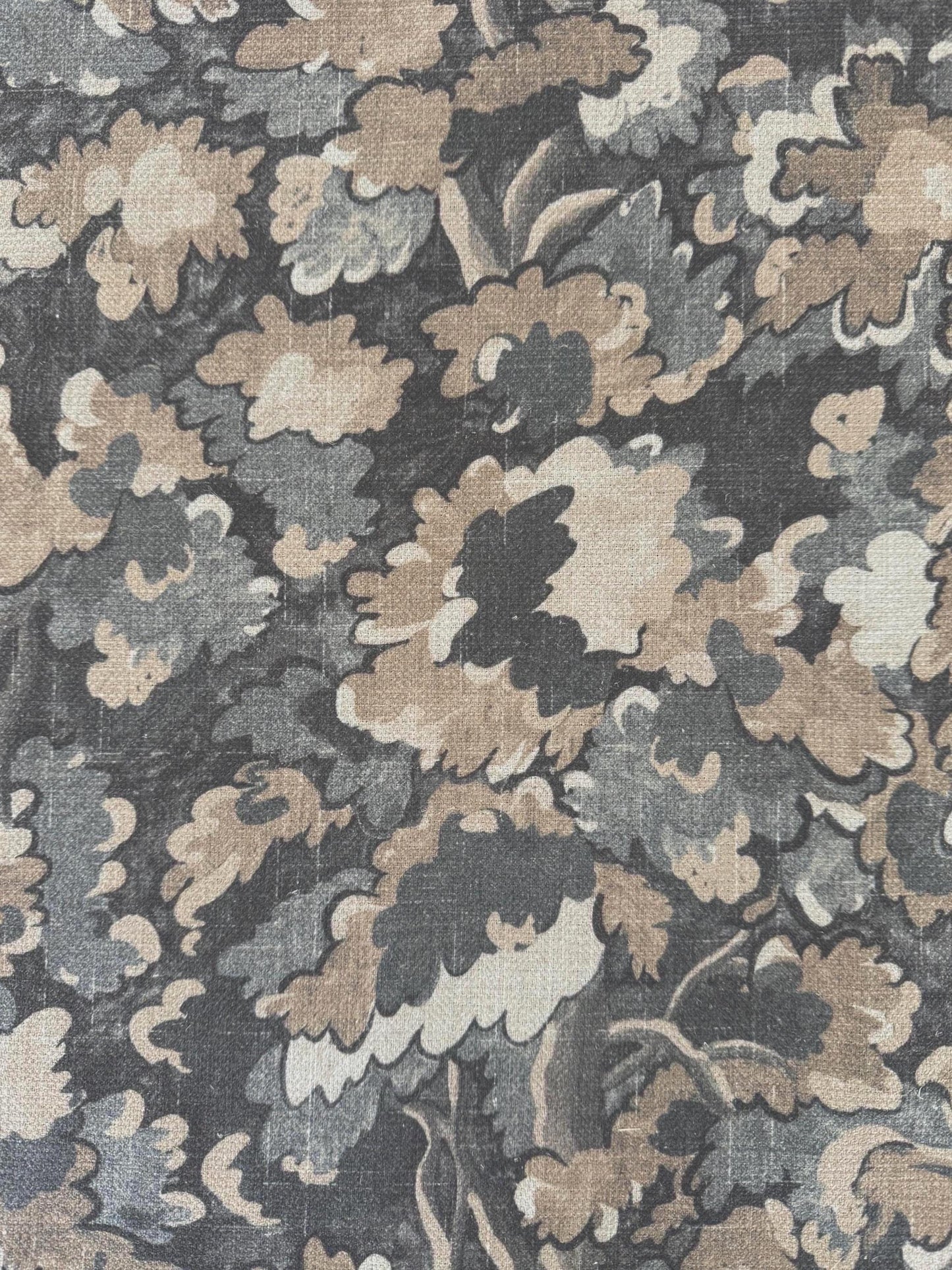 Neutral Brown Forest Canopy Fabric- Woodland Nature Print for Rustic Home Decor & Upholstery