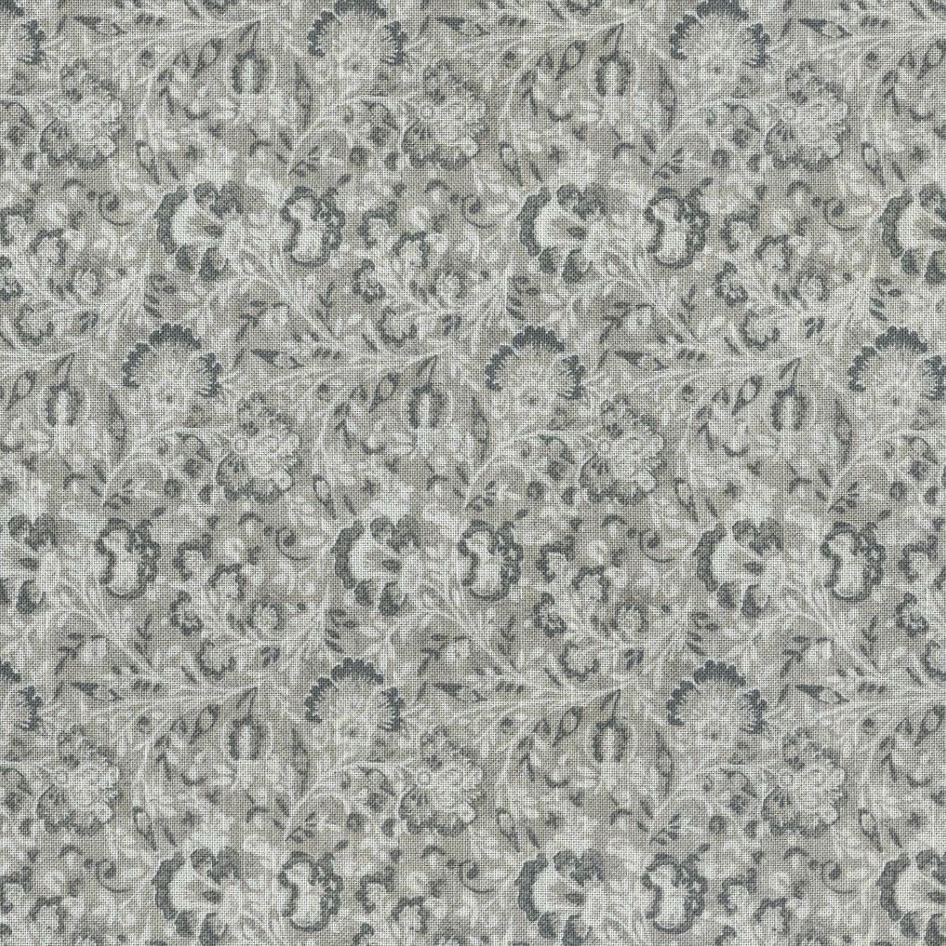 Taupe Gray Small Scale Print Fabric Winter Neutral Designer Botanical Pattern Home Decor Sewing Cotton Grey Tone Floral Fabric Medium Weight