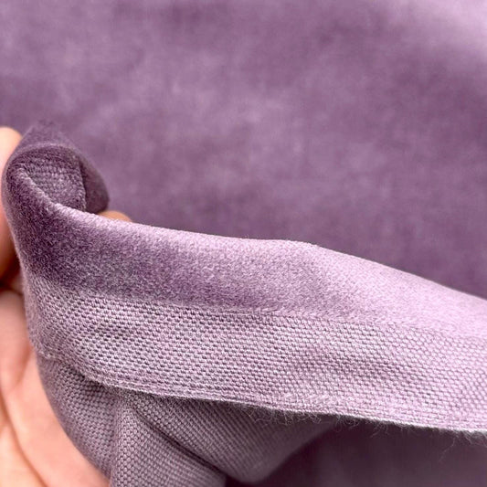 Dusty Amethyst Cotton Velvet Fabric- Soft Purple Upholstery & Drapery Textile by the Yard