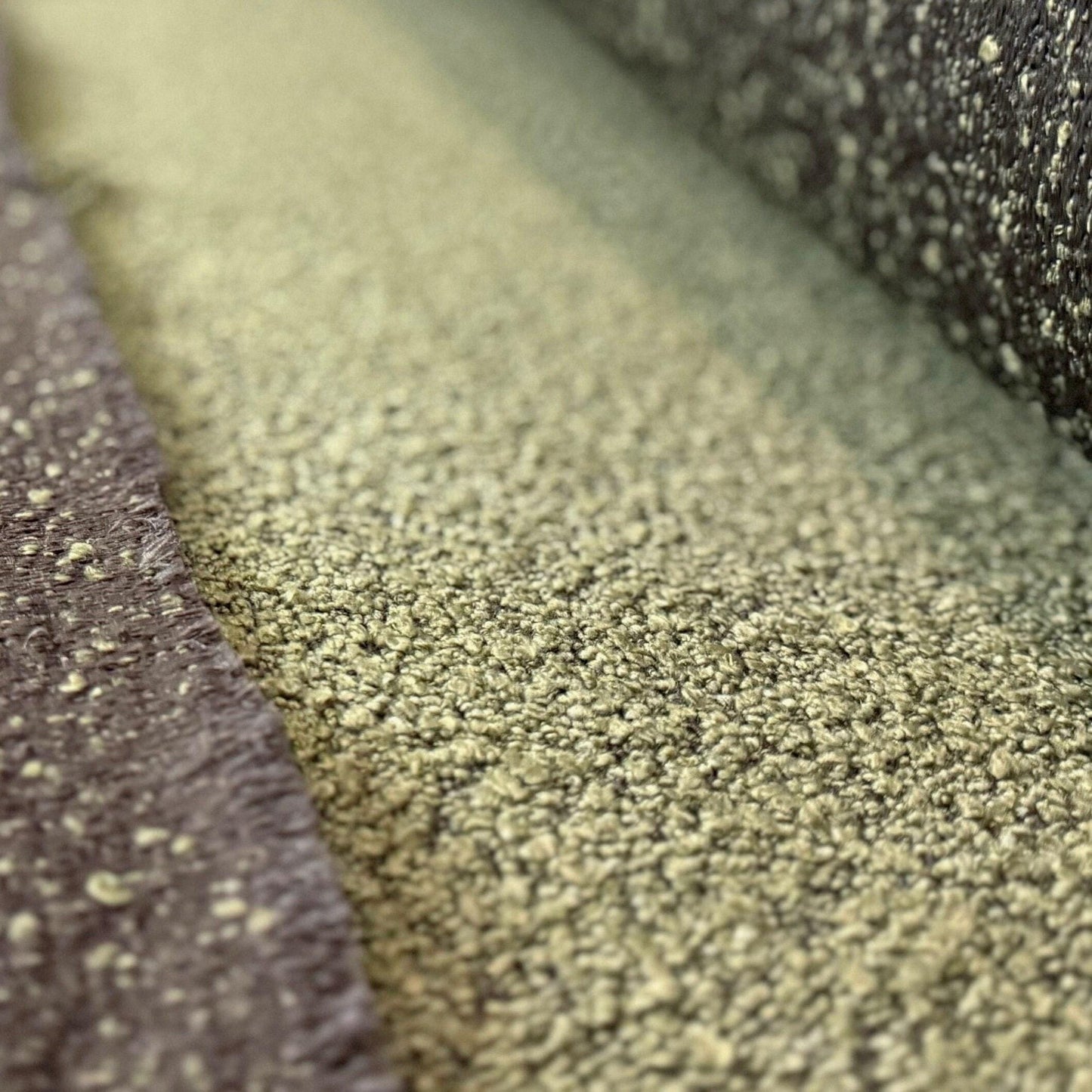 Moss Green Boucle Upholstery Fabric Durable Olive Nubbly Texture for Furniture