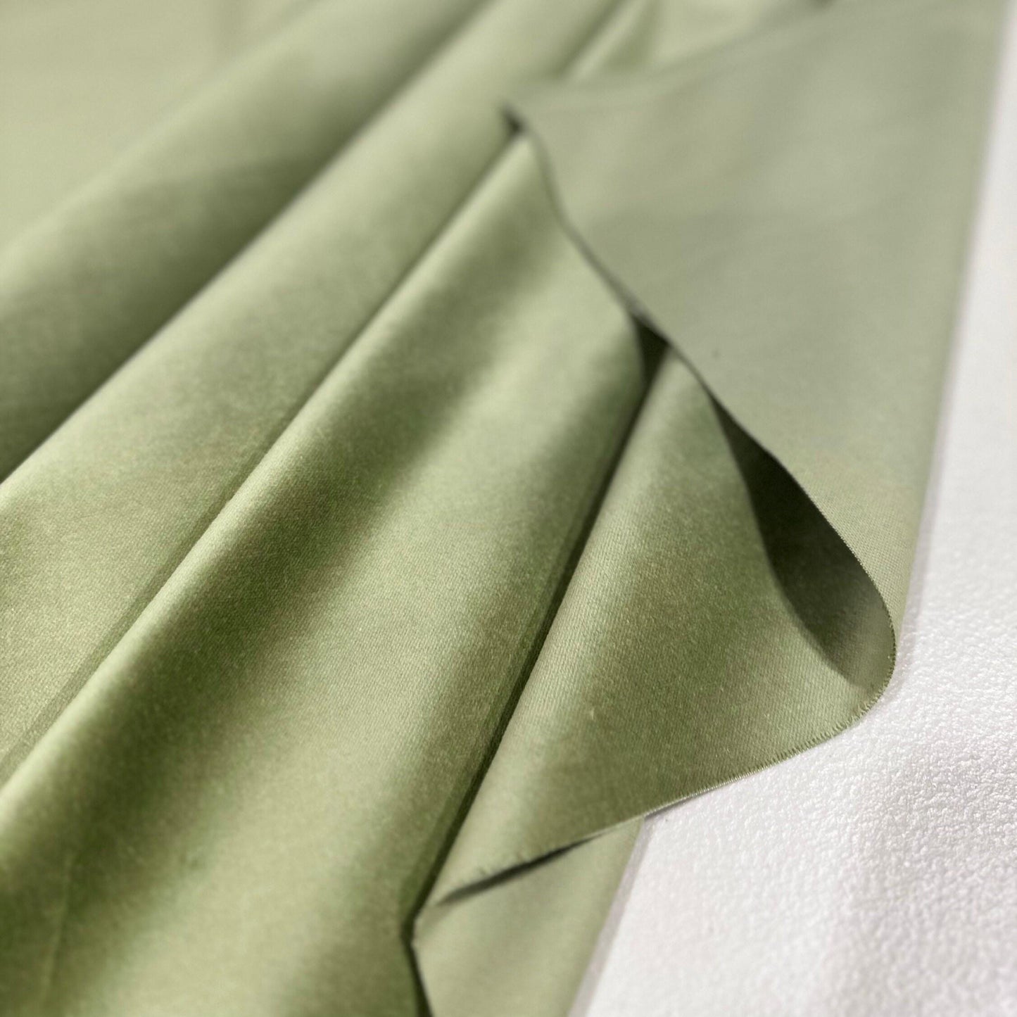 Sage Green Velvet Fabric by Yard- Plush Cotton Velveteen for Home Decor