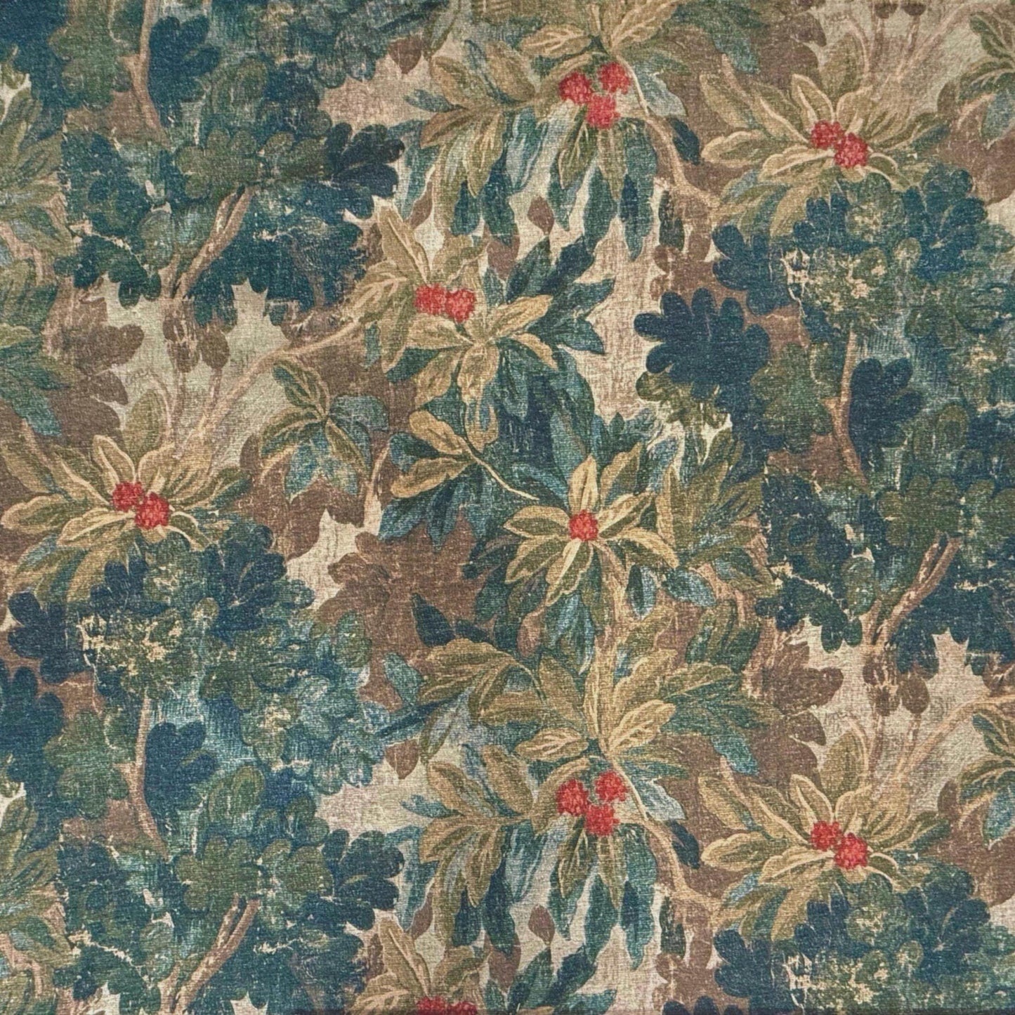 Foliage Botanical Upholstery Fabric by the Yard – Designer Green Leaf Print