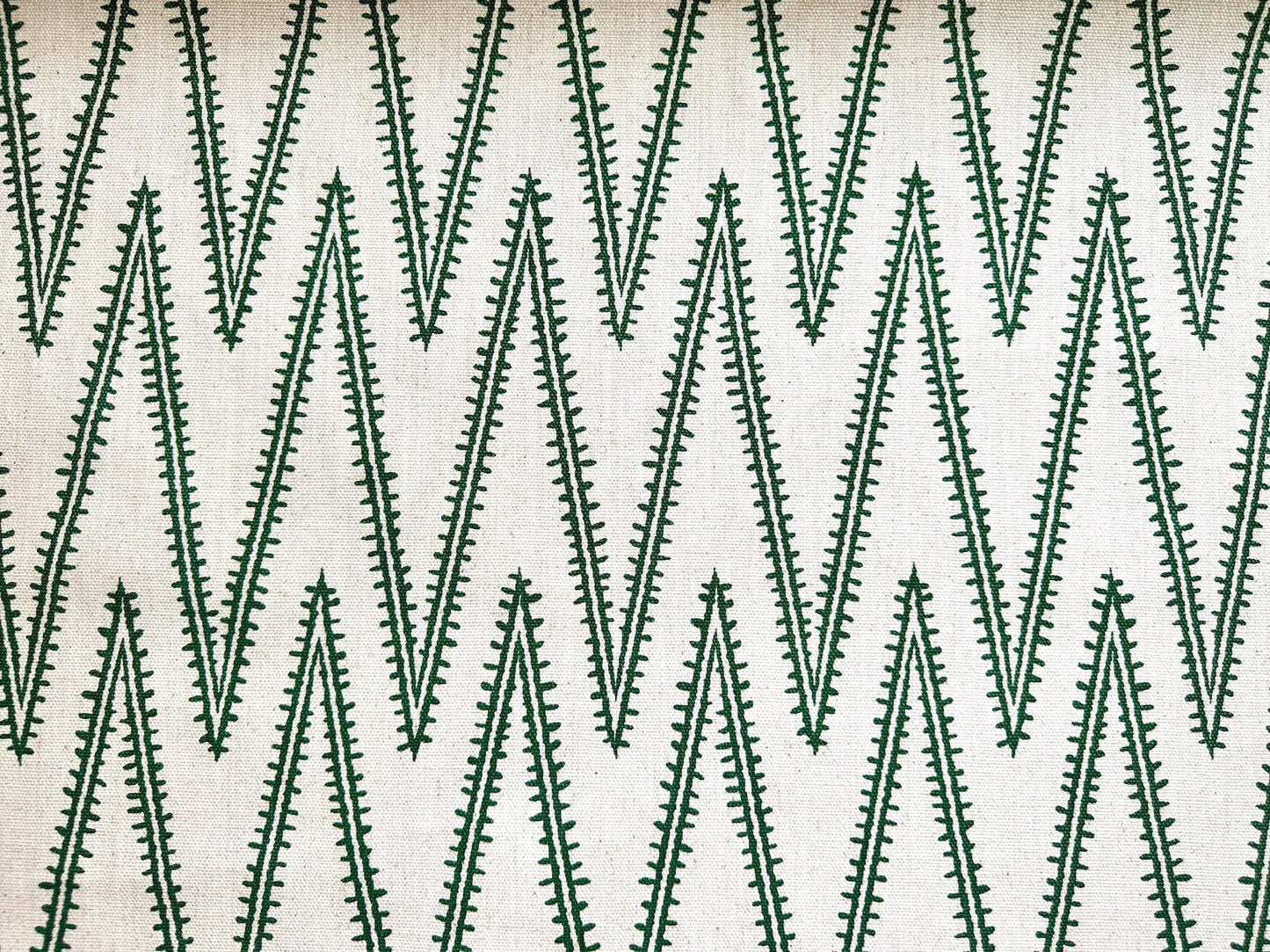 Green Stitch Pattern Cotton Fabric