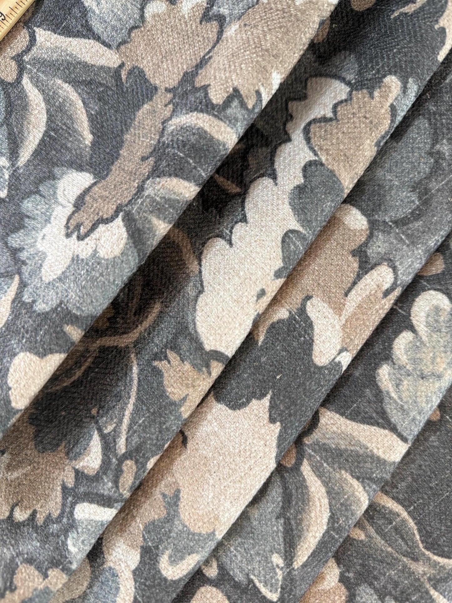 Neutral Brown Forest Canopy Fabric- Woodland Nature Print for Rustic Home Decor & Upholstery