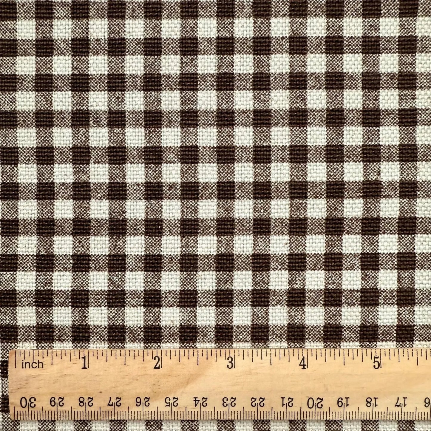 Rustic Brown Gingham Cotton Fabric – Checkered Fabric by the Yard