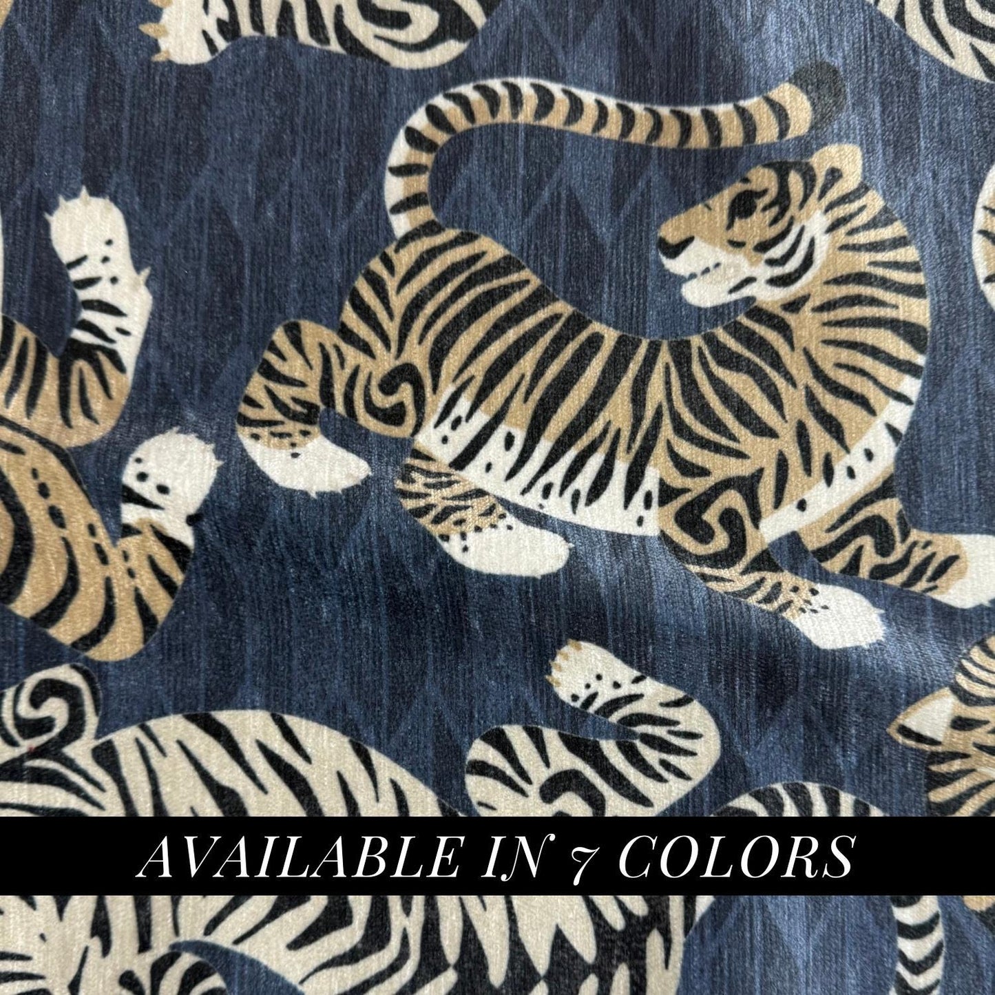 Zephyr Chenille Tiger Print Upholstery Fabric