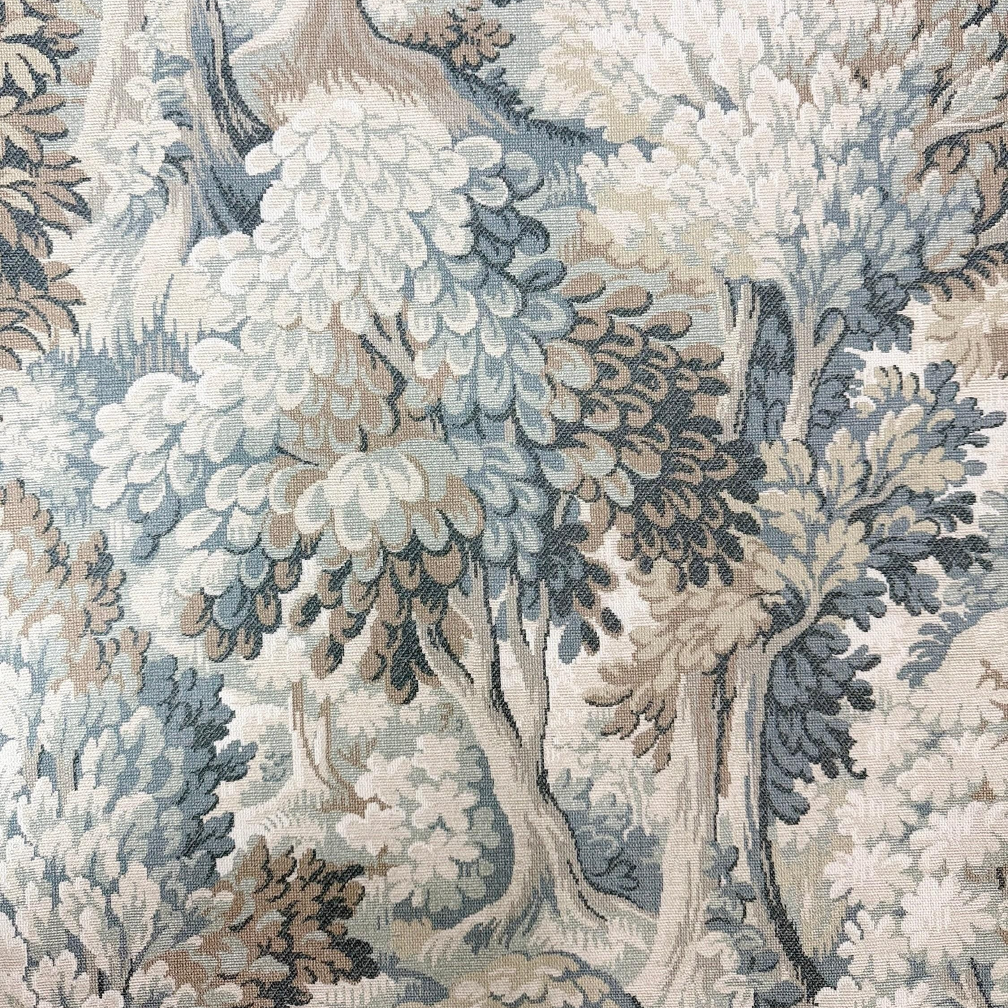Muted Forest Fabric Sage Gray Tapestry Textured Textile